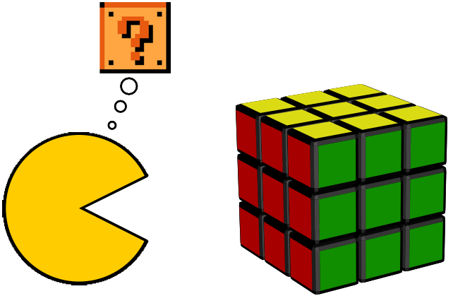 El cubo de Rubik vs. Pacman