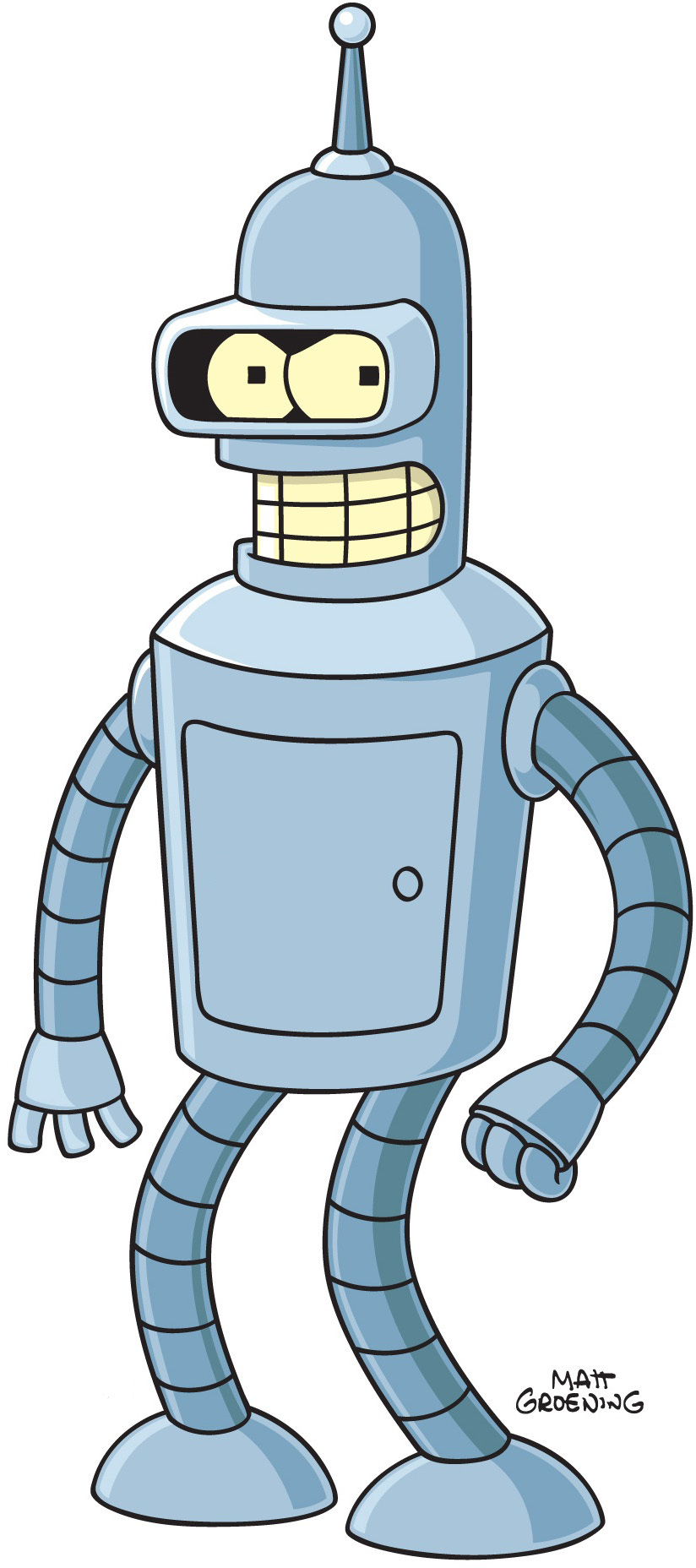 Bender (Futurama), con tres dedos en cada mano