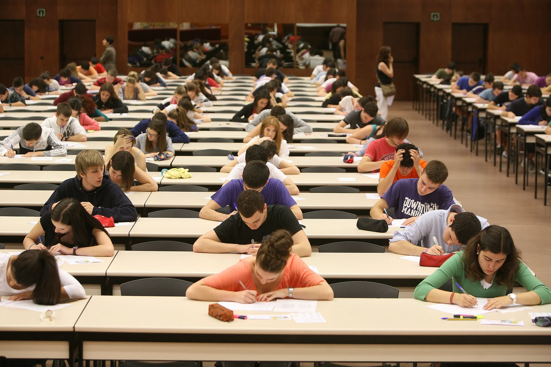 Foto tomada durante un examen