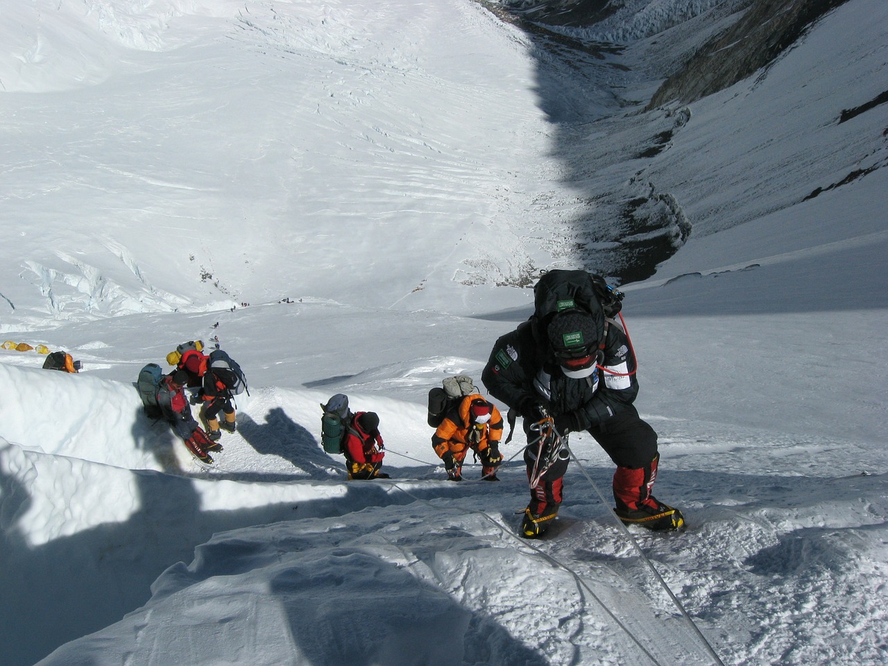 Escaladores en el Everest