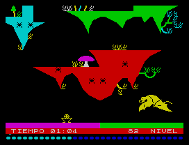 Captura del juego 'La Pulga' para ZX Spectrum
